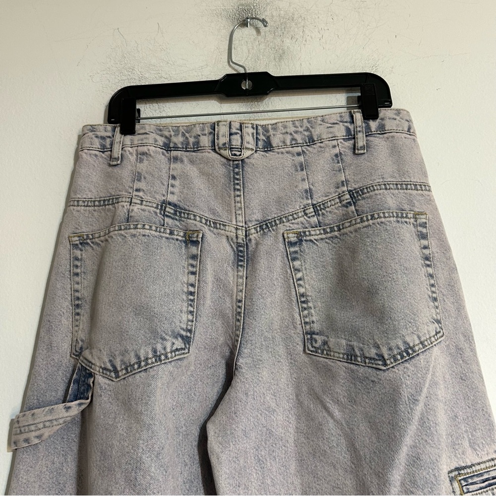 ARRANGE Sydney Denim Barrel Leg Cotton Jeans Light Purple 8 Baggy Utility Cargo - Picture 6 of 9